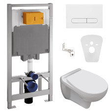 Набор инсталляционный: MARO New унитаз подвесной, сиденье мягкое, VOLLE MASTER инсталляция для унитаза 4в1, клавиша белая