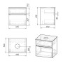 BLATNA L комплект мебели 60см, белый: тумба подвесная, со столешницей, 2 ящика + умывальник накладной арт i11143