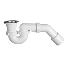 Сифон для душевого поддона, PP, трубный, под отверстие Ø50мм, патрубок Ø40/50 мм