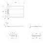 Поддон каменный 120*90*3 см, структура Ardesia, grey