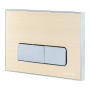 IMPRESE i7113, клавиша смыва, золото сатин, вставка из алюминия