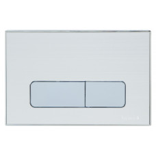 IMPRESE i7113, клавиша смыва, серебро сатин, вставка из алюминия