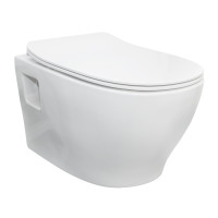 ALBA унитаз подвесной 52,5*36*40см с твердым сиденьем slow-closing