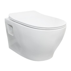 ALBA унитаз подвесной 52,5*36*40см с твердым сиденьем slow-closing