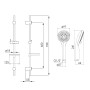 KIT 300901 набор смесителей (3 в 1), смеситель для умывальника, смеситель для ванны, душевой гарнитур