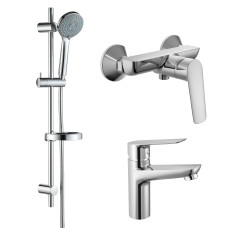 KIT 300911 набор смесителей (3 в 1), смеситель для умывальника, смеситель для душа, душевой гарнитур