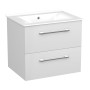 NEMO NEW комплект мебели 60см белый: тумба подвесная, 2 ящика + умывальник накладной арт 13-01-060B