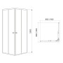 VELUM душ кабина 80*80*180 см, квадратная, стекло 