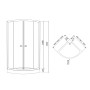 TULIP Душ кабина 90*90*194 см, с мелким поддоном, стекло 4мм 
