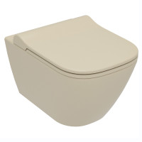 SOLO Rimless унитаз подвесной, сиденье твердое Slim slow-closing 51*35,5*33 см, цвет капучино мат