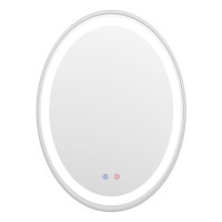 Зеркало 60см*80см,  в алюминиевой раме, с подсветкой, диммером, подогревом зеркала, брашированный никель