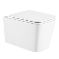 BILOVEC Rimless унитаз подвесной 53*36*36,5 см безободковый, сидение твердое slow-closing