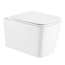 BILOVEC Rimless унитаз подвесной 53*36*36,5 см безободковый, сидение твердое slow-closing