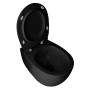 DAMA di VENEZIA унитаз подвесной безободковый 36,3*51*40см, с сидением Slim Soft Close, matt  black
