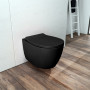 DAMA di VENEZIA унитаз подвесной безободковый 36,3*51*40см, с сидением Slim Soft Close, matt  black