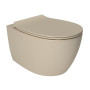 DAMA di VENEZIA унитаз подвесной безободковый 36,3*51*40см, с сидением Slim Soft Close, matt ivory