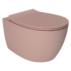DAMA di VENEZIA унитаз подвесной безободковый 36,3*51*40см, с сидением Slim Soft Close, matt salmon