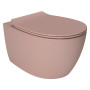 DAMA di VENEZIA унитаз подвесной безободковый 36,3*51*40см, с сидением Slim Soft Close, matt salmon