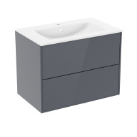 Комплект мебели 100см серый: умывальник VILLEROY&BOCH VERITY LINE + тумба 100см подвесная, 2 ящика