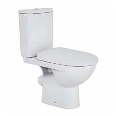 STATUS унитаз-компакт напольный, косой выпуск, смывной бачок 3/6 л, нижний подвод, сиденье с крышкой Duroplast Soft close Click2Clean