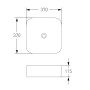 VOLLE умывальник 37*37*11,5см, накладной
