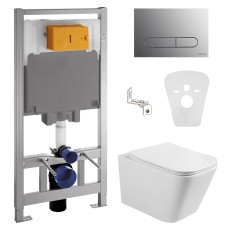 Набор инсталляционный: LIBRA S унитаз подвесной, сиденье Slim slow-closing, VOLLE MASTER инсталляция для унитаза 4в1, клавиша хром