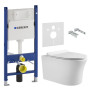 Набор инсталляционный: AGUA RONDA унитаз подвесной без ободка, сиденье твердое Slim slow-closing, Geberit Duofix инсталляция для унитаза, без клавиши