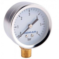 Манометр WOMAR 50 мм, 6 бар -нерж, пряма різьба