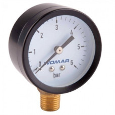 Манометр WOMAR 60 мм, 6 бар -черн, пряма різьба