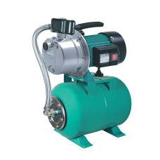 Насосная центробежная самовсасывающая станция 1.2кВт Hmax 48м Qmax 80л/мин нерж 24л Украина Leo Aquatica