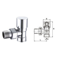 Кран вентильний кутовий з американкою SOLOMON 3/4