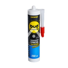 Герметик на силіконовій основі санітарний 280мл прозорий, Budmonster