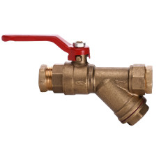 Кран кульовий із фільтром для водоміра SOLOMON 1/2