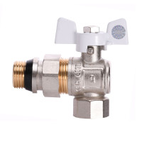 Кран кульовий кутовий з американкою PROFESSIONAL QP004 PN40 1/2