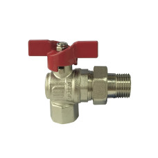 Кран кульовий кутовий з американкою SELBA  1/2