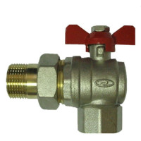 Кран кульовий кутовий з американкою SOLOMON 1/2