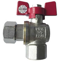 Кран кульовий кутовий з накидною гайкою SOLOMON 1/2