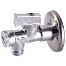 Кран кульовий кутовий з фільтром 1/2x3/8