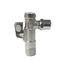 Кран кульовий кутовий з фільтром SOLOMON 1/2