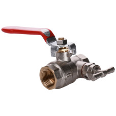 Кран кульовий повнопрохiдний зі спускником повітря SOLOMON 3/4