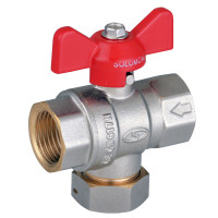 Кран кульовий прямий з фільтром SOLOMON 1/2