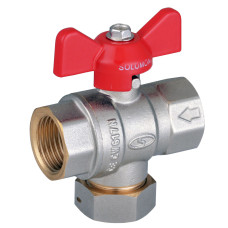 Кран кульовий прямий з фільтром SOLOMON 1/2