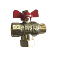 Кран шаровый прямой с фильтром SOLOMON 1/2