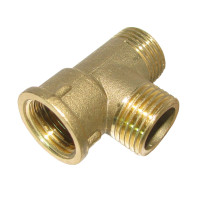 Трійник латунь  1/2 Внутрішня х 1/2 Зовнішня х 1/2 Зовнішня А0204А