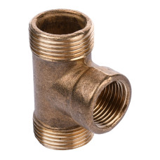 Трійник латунь  3/4 Зовнішня х 1/2Внутрішня х 3/4 Зовнішня 664Б