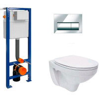 CET Cersanit B206 ІНСТ СИС-МА AQUA 02 MECH подв. унітаз DELFI поліп. ліфт кнопка PRESTO хром блиск