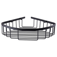 Поличка в душову BS8499-кутова Одинарна Чорний Мат. НЕРЖ-SUS304-(200*200*60мм)-(Globus Lux)