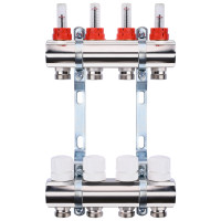 Колектор з вимірювачем витрат, регуляторами та кріпленням ECO 001A 1