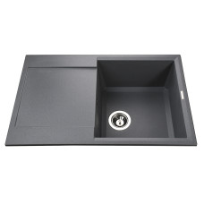 Гранитная мойка Globus Lux KOMO серый металлик 790х500