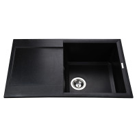 Гранітна мийка Globus Lux KOMO чорний 790х500
